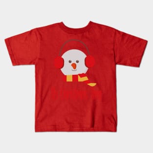 It's Christmas Time for the Cute Snowman Kids T-Shirt